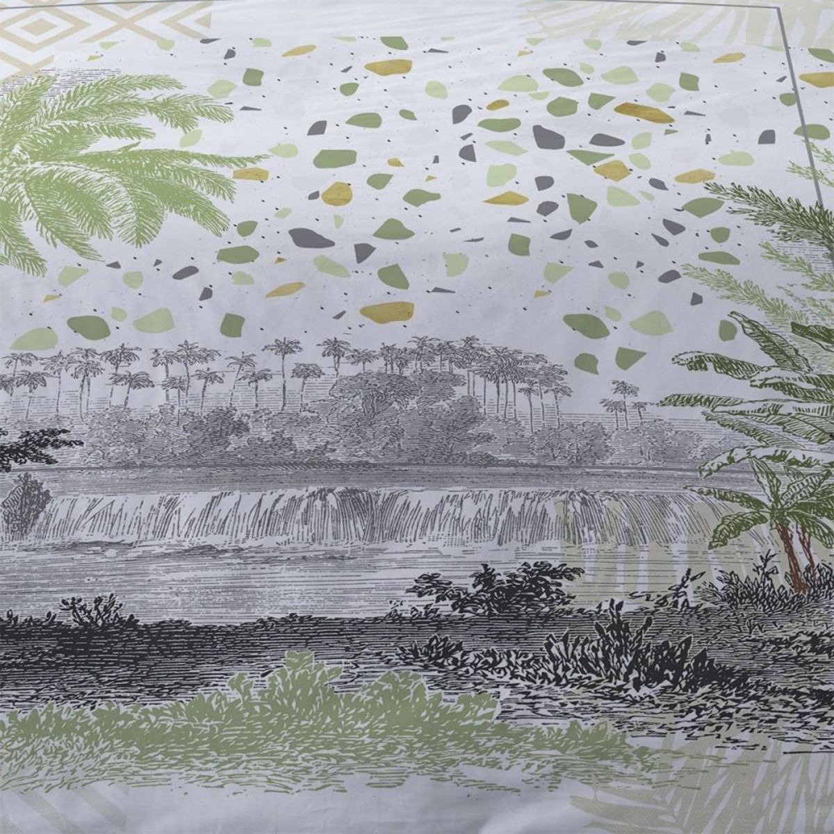 Dourev Housse de couette 240x220 Jersey + 2 taies coton 42 fils