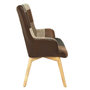 Voir la diapositive 5 : The Home Deco Factory Fauteuil de salon scandi en patchwork Helsinki