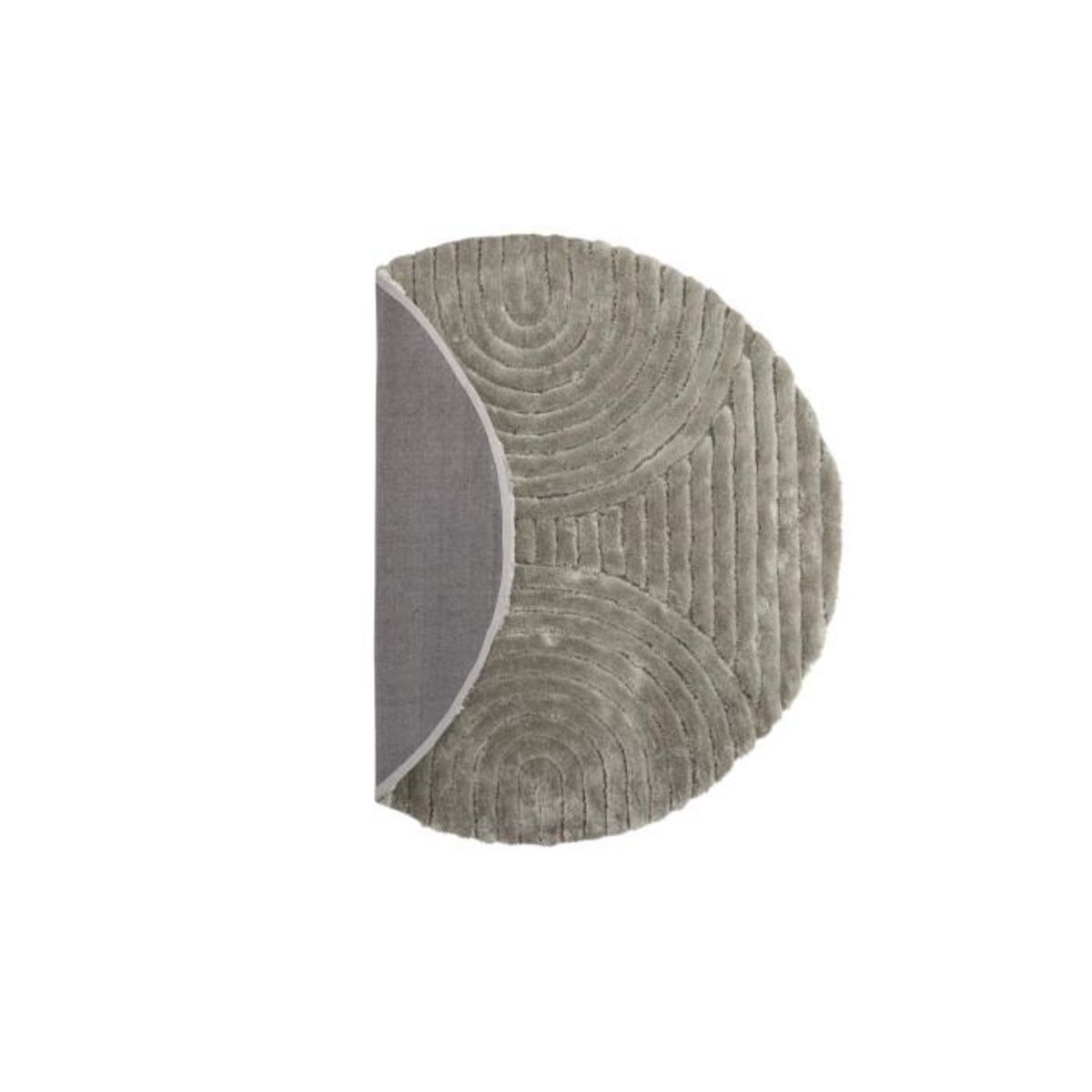 Paris Prix Tapis Déco Texturé Rond  Niklas  200cm Grège