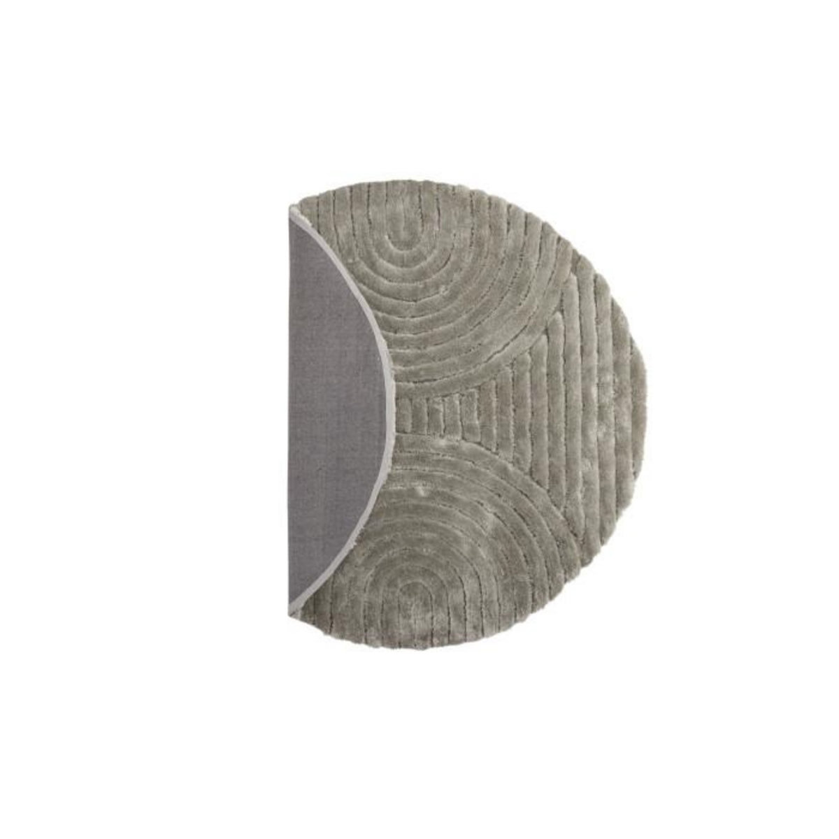 Paris Prix Tapis Déco Texturé Rond  Niklas  200cm Grège