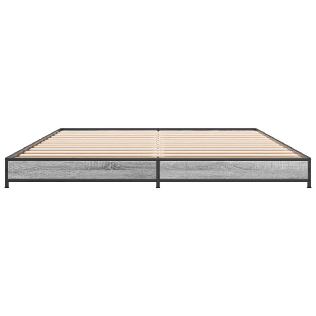 VIDAXL Cadre de lit sans matelas sonoma gris 140x190 cm