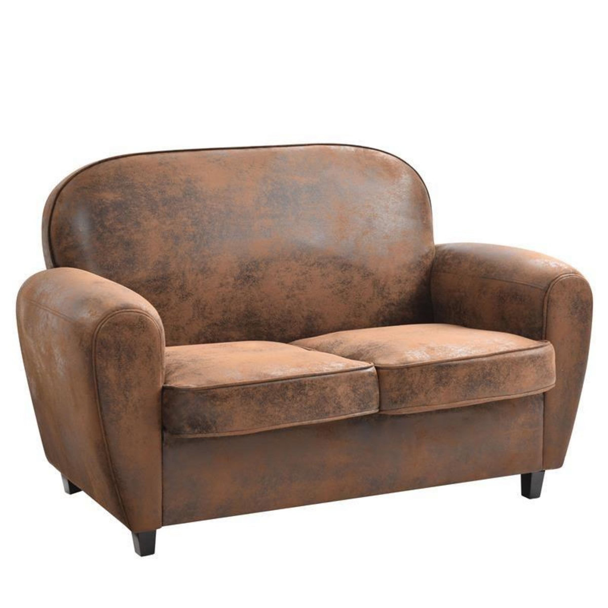 Paris Prix Canapé Club Vintage  Confortable  139cm Marron