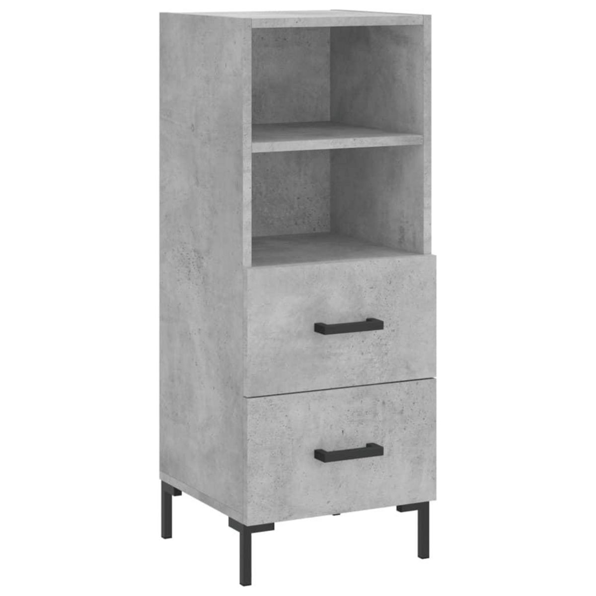 VIDAXL Buffet haut Gris beton 34,5x34x180 cm Bois d'ingenierie