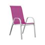 Voir la diapositive 2 : Habitat et Jardin Fauteuil jardin Textilène  Cordoba  - Phoenix - Rose - Lot de 4