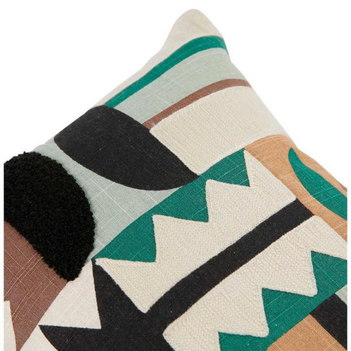 ATMOSPHERA Coussin Brodé Imprimé  Malakite  30x50cm Vert