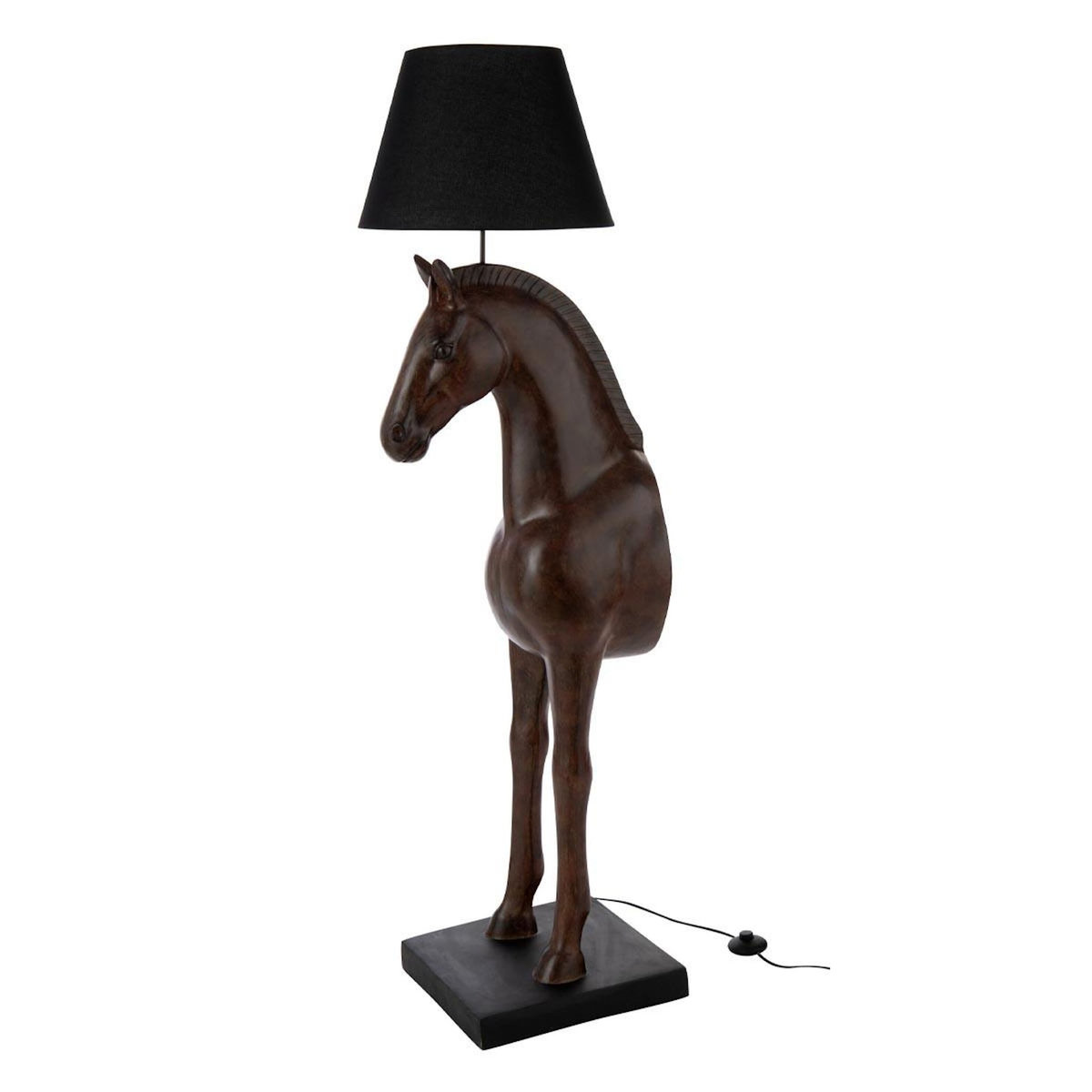 Paris Prix Lampadaire Cheval Face  Ronny  153cm Marron Foncé
