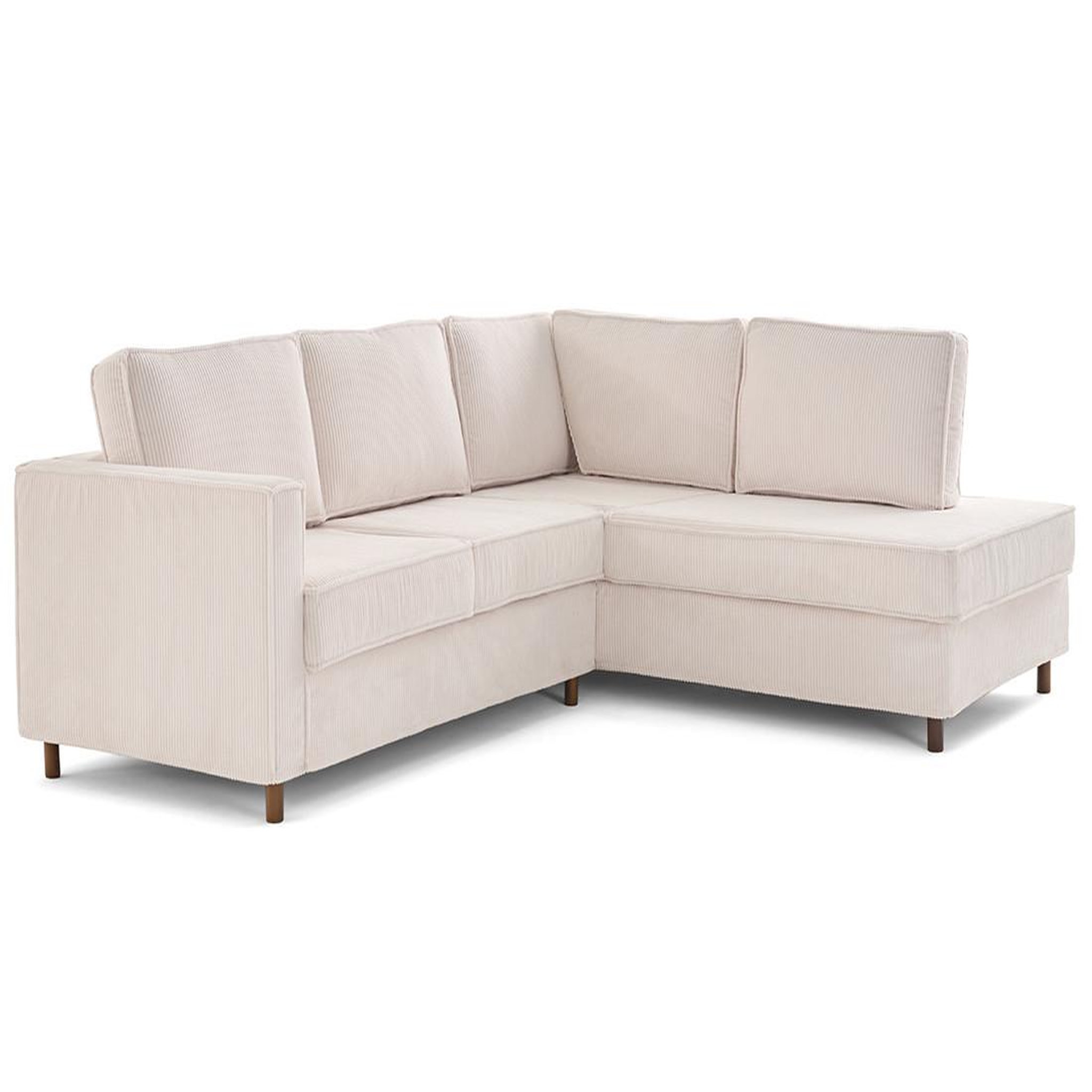 Voir la diapositive 4 : LISA DESIGN Jake - canapé déhoussable d'angle droit 5 places en velours côtelé