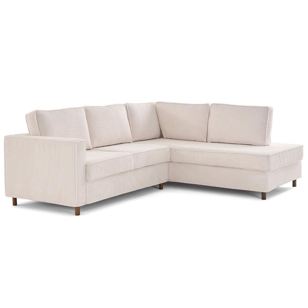 LISA DESIGN Jake - canapé déhoussable d'angle droit 5 places en velours côtelé