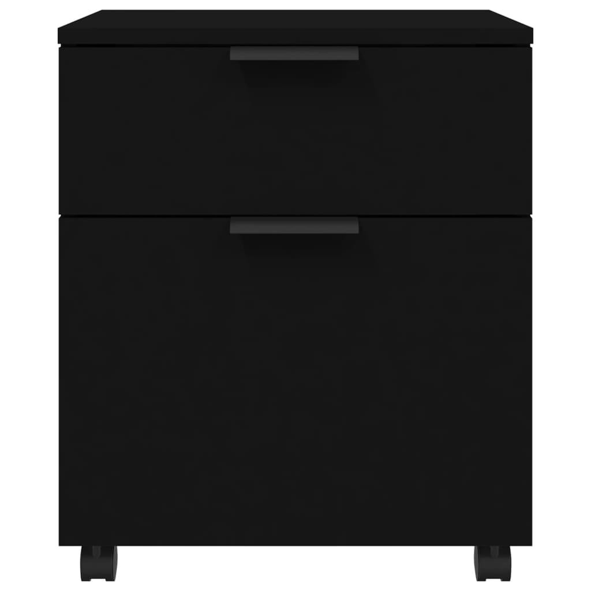 Voir la diapositive 5 : VIDAXL Classeur mobile avec roues noir 45x38x54 cm bois d'ingenierie