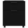 Voir la diapositive 5 : VIDAXL Classeur mobile avec roues noir 45x38x54 cm bois d'ingenierie