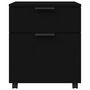 Voir la diapositive 5 : VIDAXL Classeur mobile avec roues noir 45x38x54 cm bois d'ingenierie