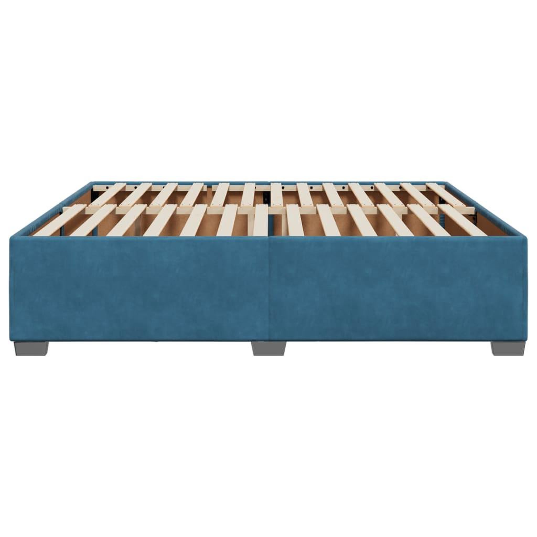 Voir la diapositive 5 : VIDAXL Cadre de lit sans matelas bleu 200x200 cm velours