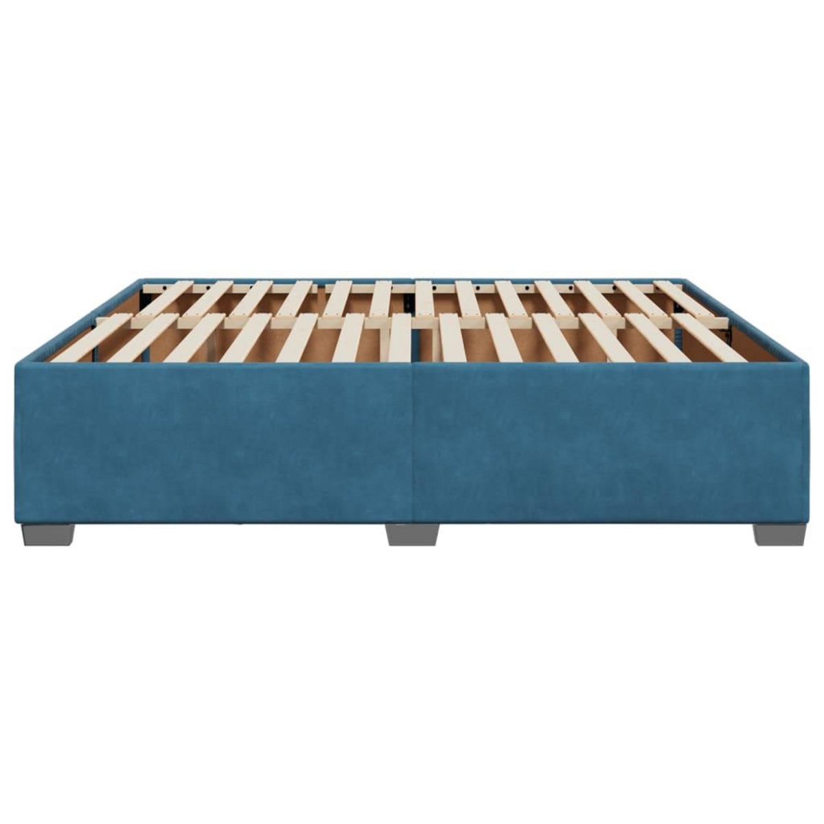 VIDAXL Cadre de lit sans matelas bleu 200x200 cm velours