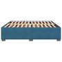 Voir la diapositive 5 : VIDAXL Cadre de lit sans matelas bleu 200x200 cm velours