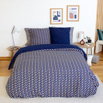 Home collection Parure de couette 3 pcs 100% microfibre, loss. Coloris disponibles : Bleu