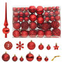 Voir la diapositive 1 : VIDAXL Ensemble de boules de Noël 111 pieces rouge polystyrene