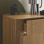 Voir la diapositive 3 : SWEEEK Commode 4 tiroirs. décor strié naturel. L 80x P 45  H 100cm