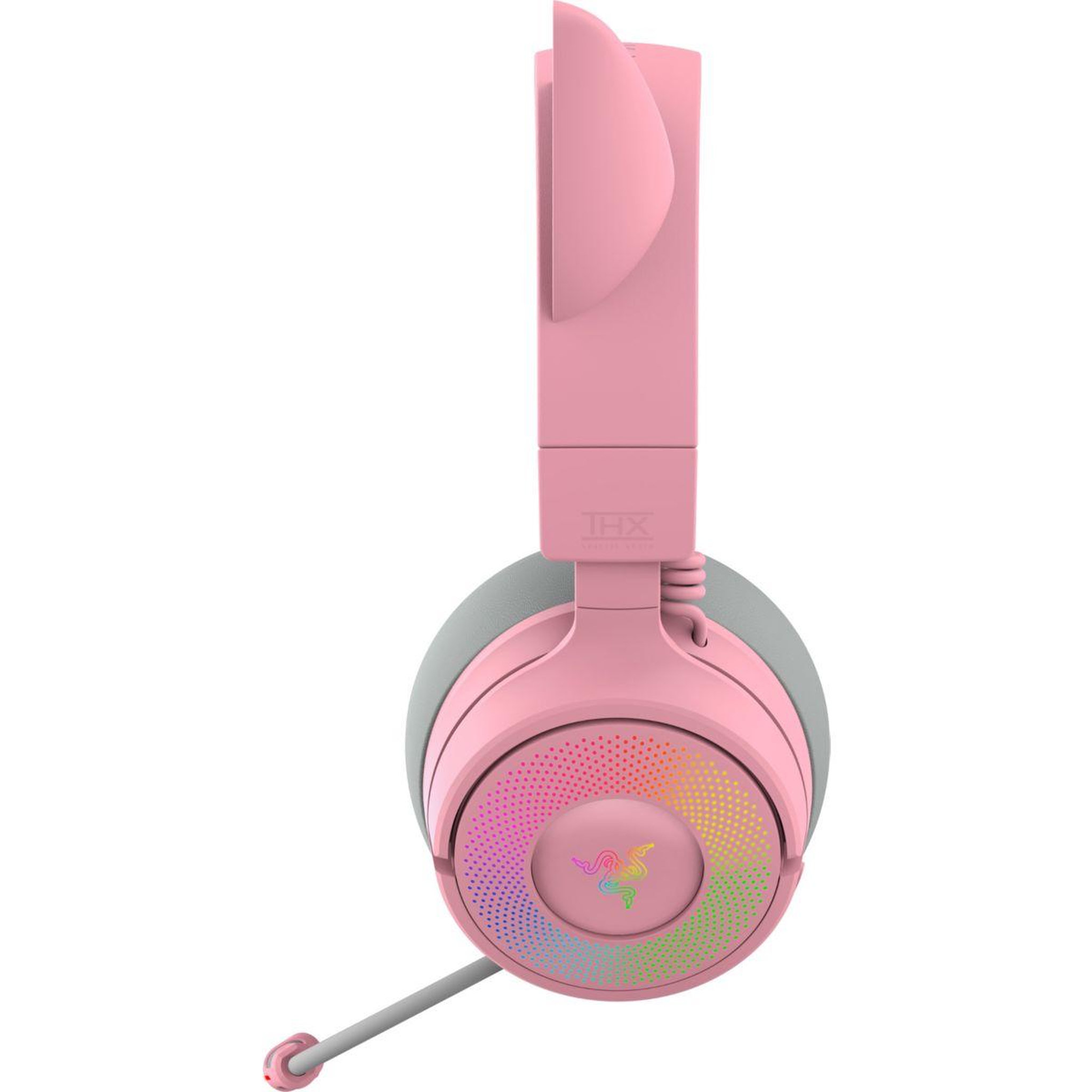 Voir la diapositive 4 : Razer Casque gamer KRAKEN KITTY V3 PRO QUARTZ