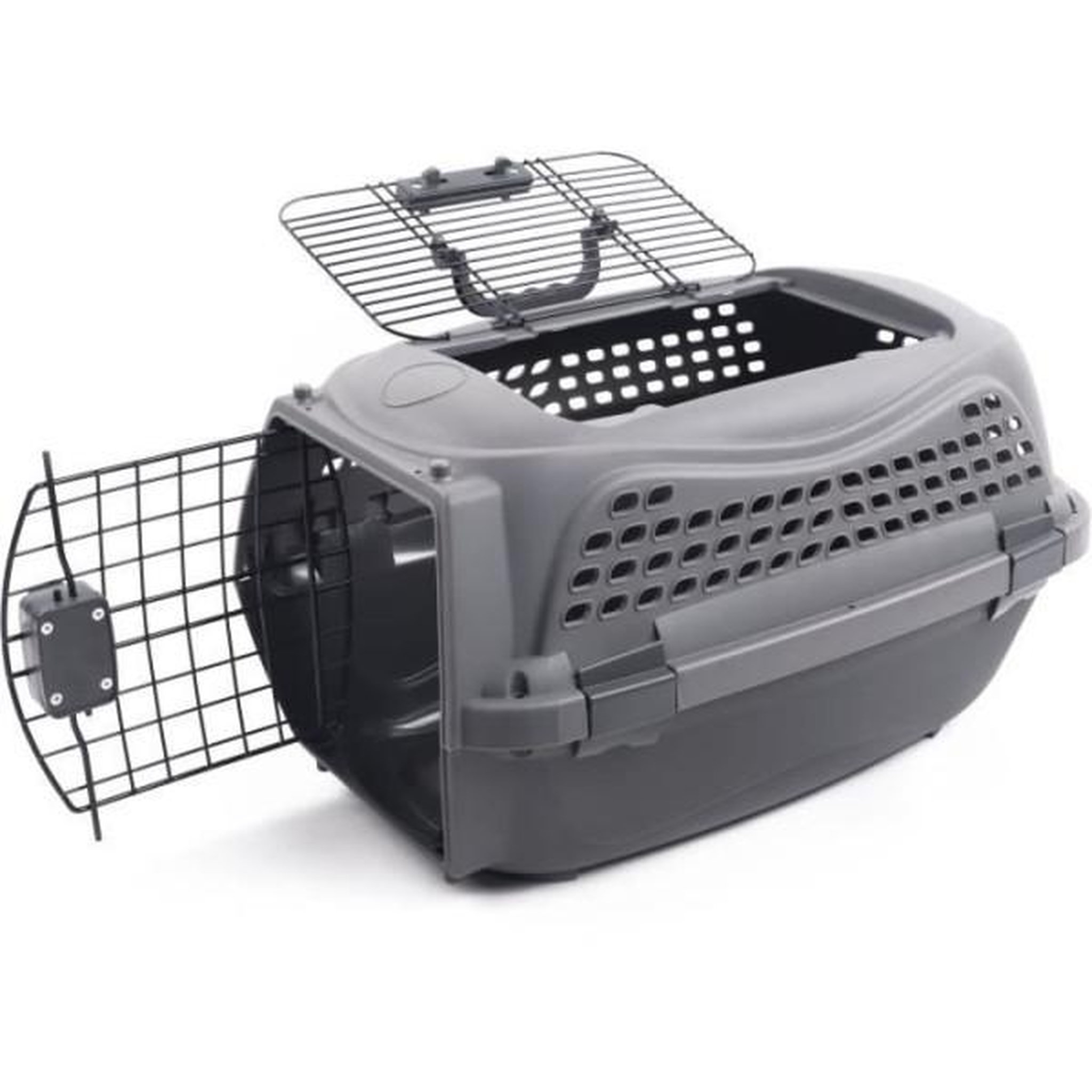 M PETS Caisse de transport pour chat m.pets eco giro - cage en plastique - taille m - gris