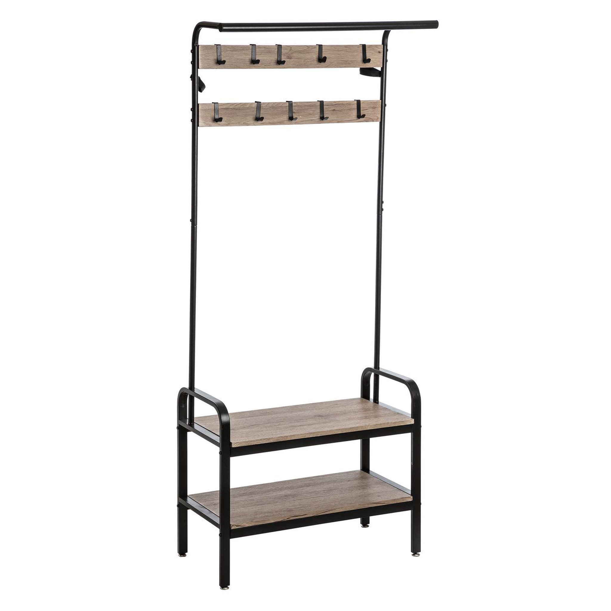 FIVE Porte-manteaux d'entrée design industriel jano - l. 73 x h. 170 cm - noir