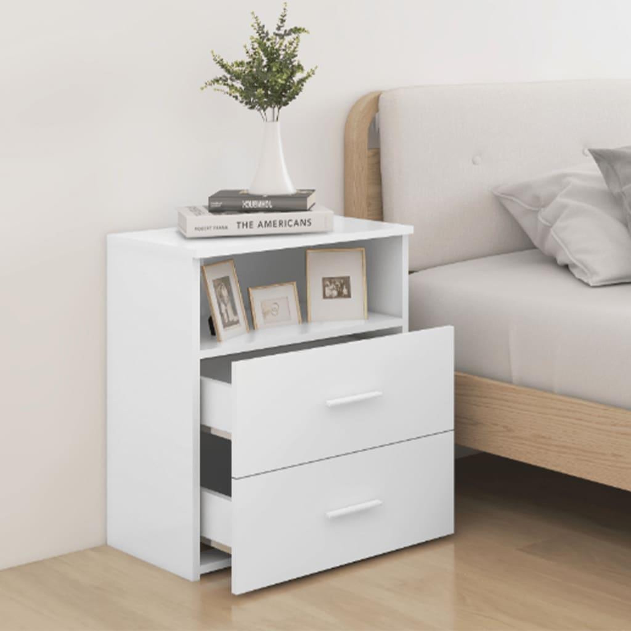 Voir la diapositive 3 : VIDAXL Tables de chevet 2 pcs Blanc 50x32x60 cm
