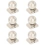 Voir la diapositive 1 : VIDAXL Bouchons de poteau 6 pcs Globe final Acier inoxydable 91x91 mm