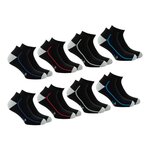 Athena Lot de 8 paires de chaussettes de sport courtes Endurance 24H. Coloris disponibles : Noir, Blanc