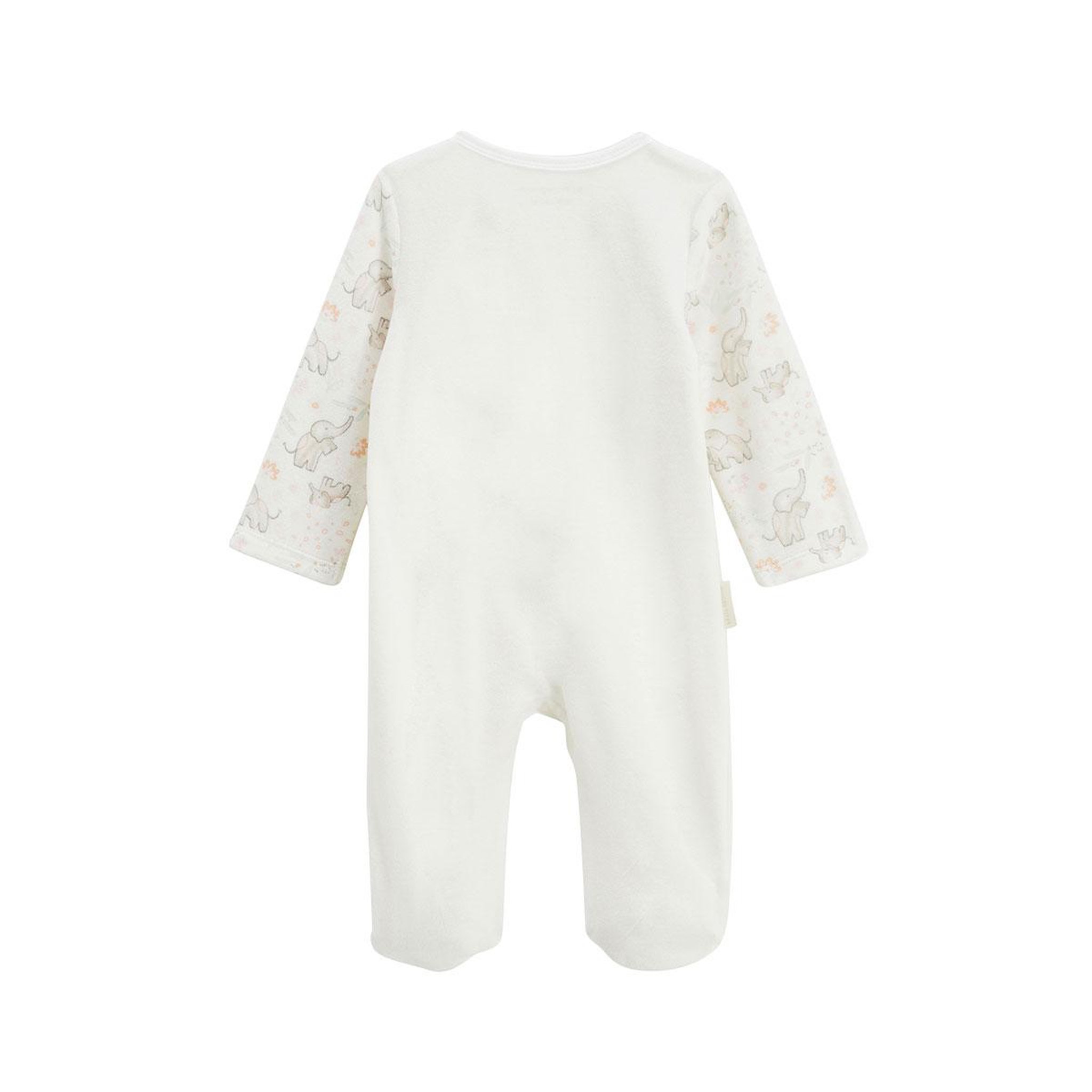 Voir la diapositive 2 : Petit Béguin Pyjama bébé en velours ouverture zippée badian