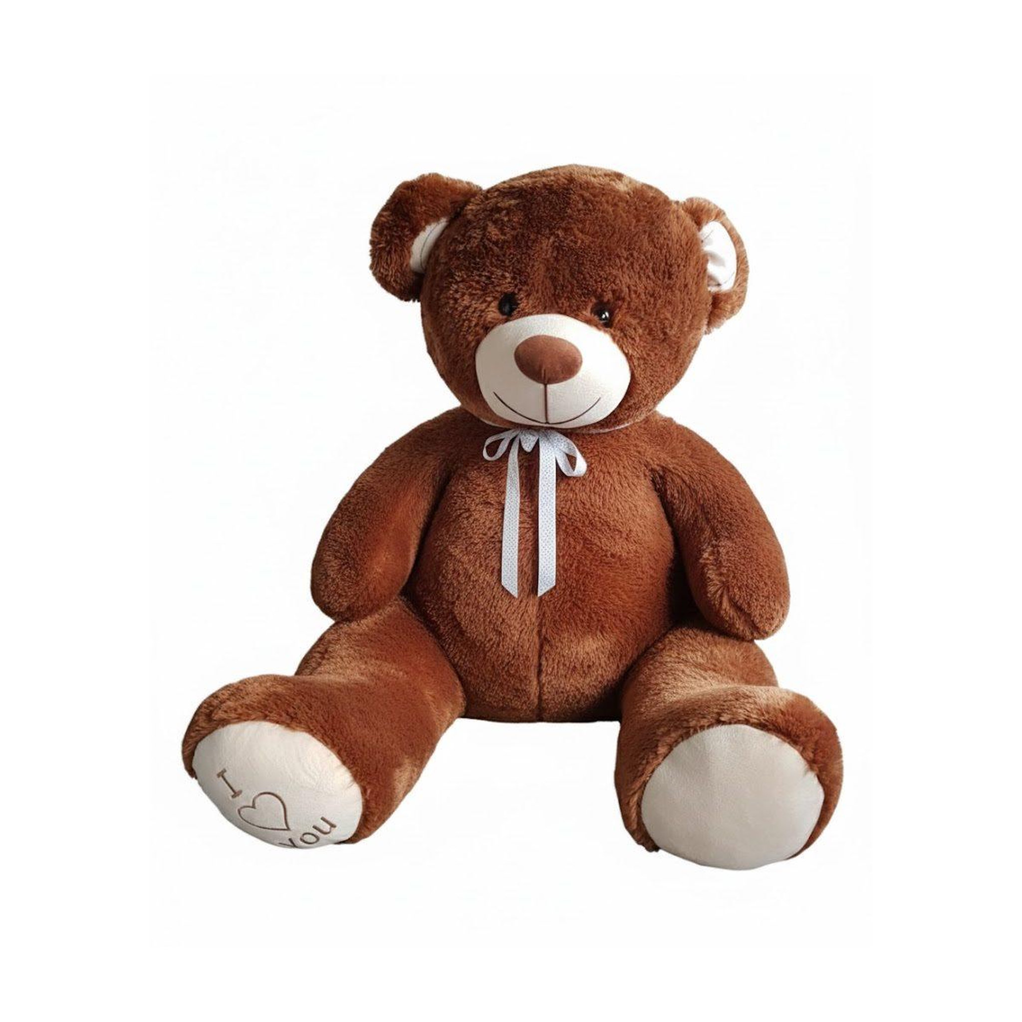 VELINDA Nounours en peluche énorme teddy bear 75+85 marron