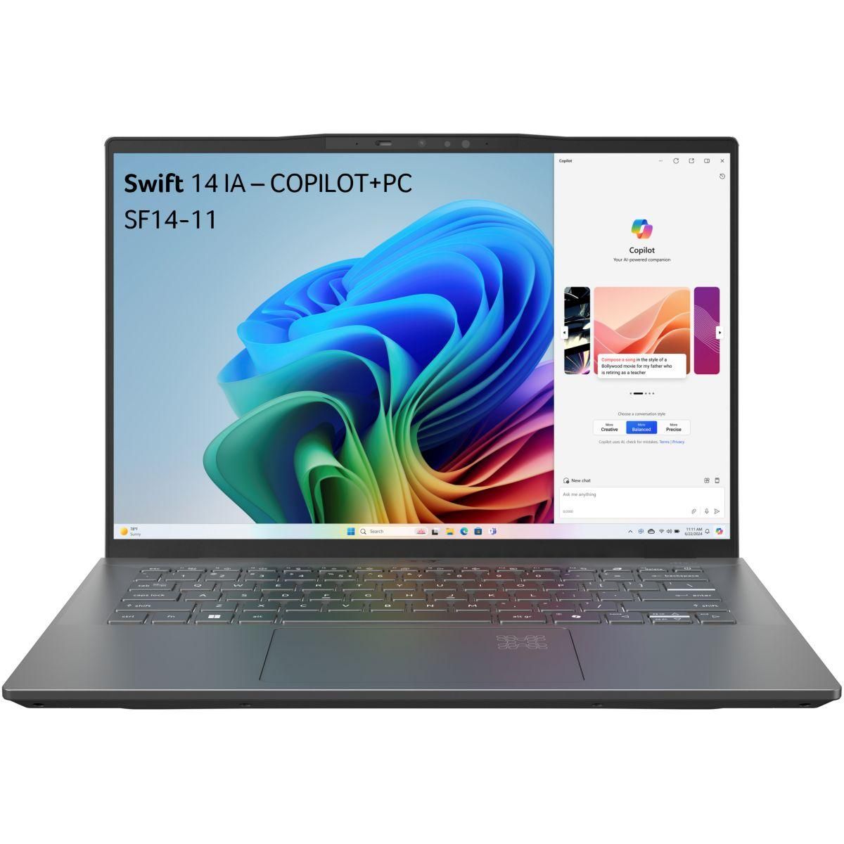 ACER Ordinateur portable Swift 14 AI SF14-11-X0RQ Copilot+