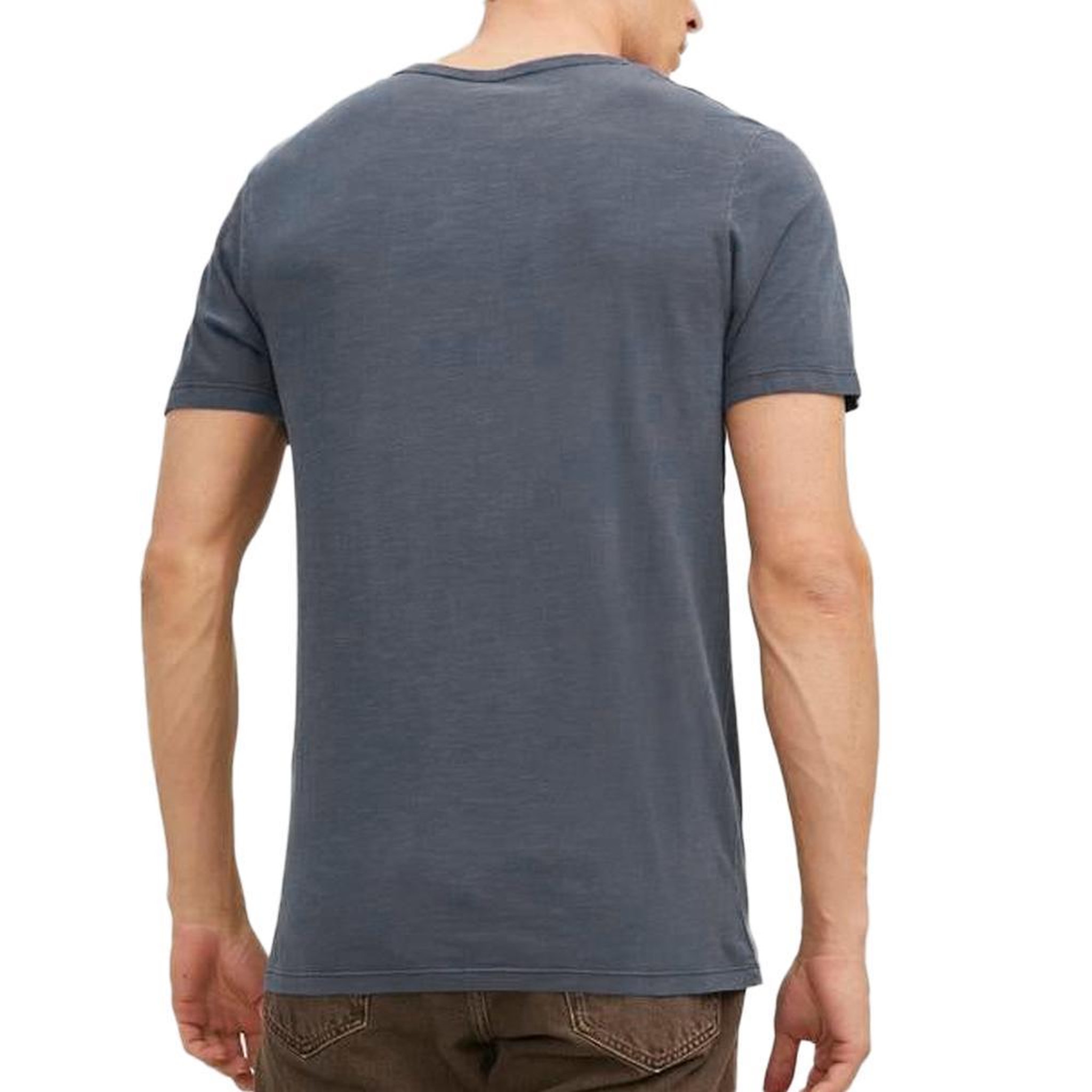 Voir la diapositive 2 : Jack & Jones T-shirt Bleu Homme Jack & Jones Split Neck