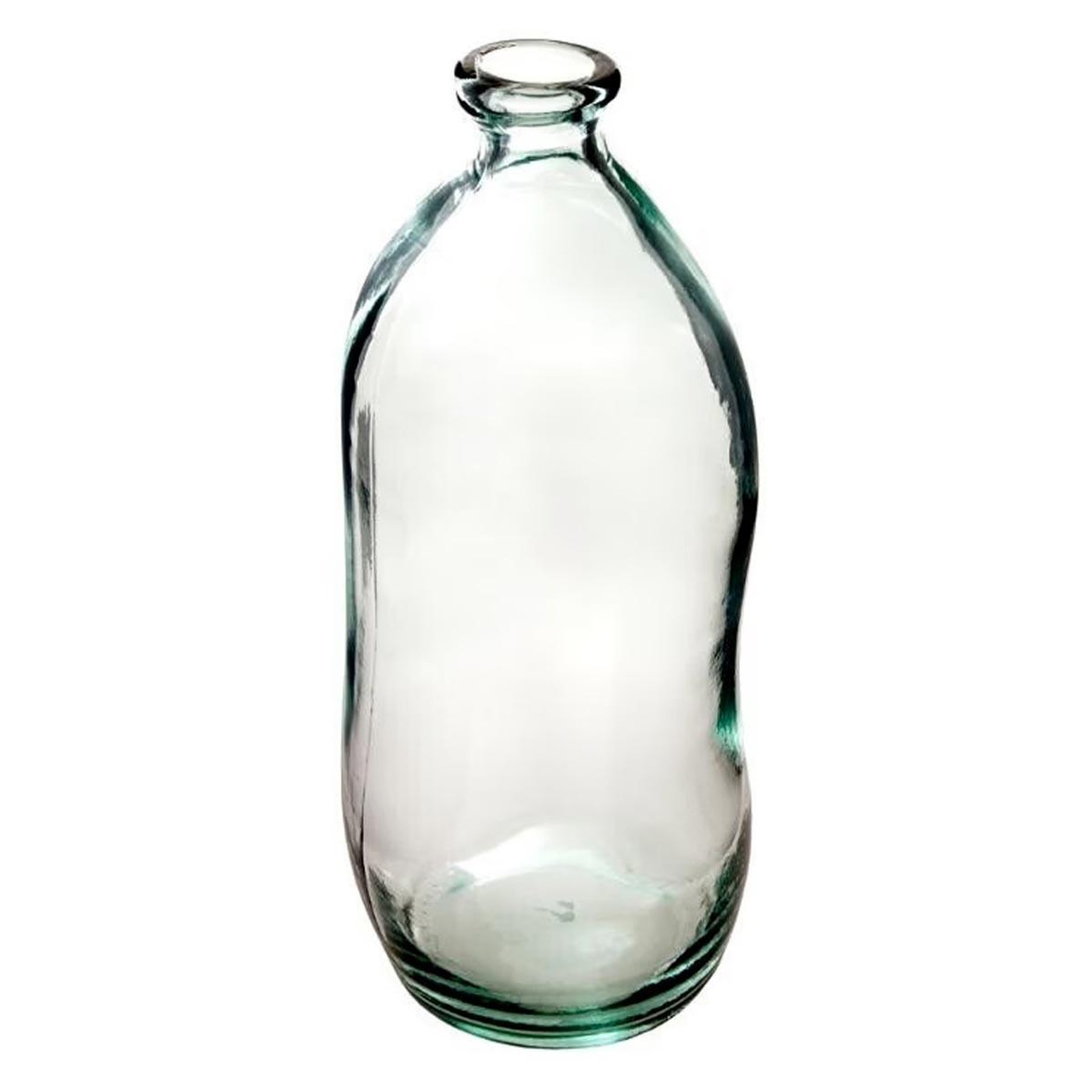 ATMOSPHERA Vase vintage en verre  bouteille  35cm transparent