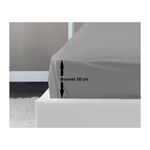 LOVELY HOME LOVELY HOME Drap Housse 100% coton 180x200x30 cm gris clair