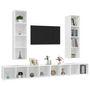Voir la diapositive 3 : VIDAXL Meubles TV muraux 4 pcs Blanc Bois d'ingenierie