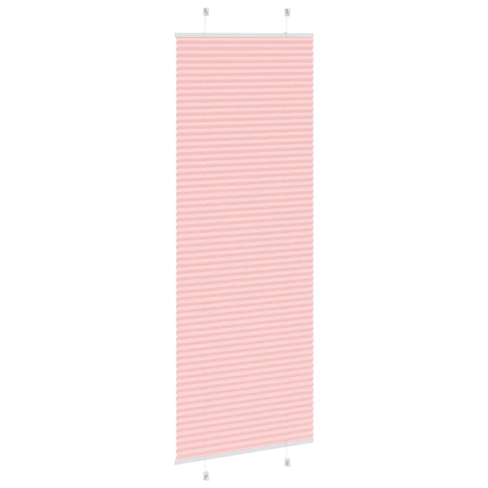 Voir la diapositive 4 : VIDAXL Store plisse rose 75x200 cm largeur du tissu 74,4 cm polyester