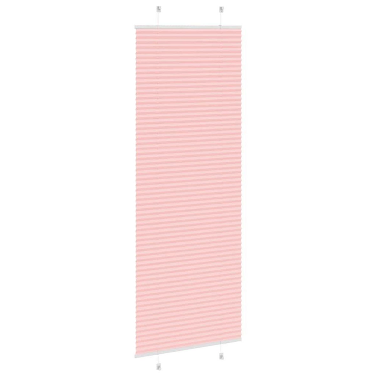 VIDAXL Store plisse rose 75x200 cm largeur du tissu 74,4 cm polyester