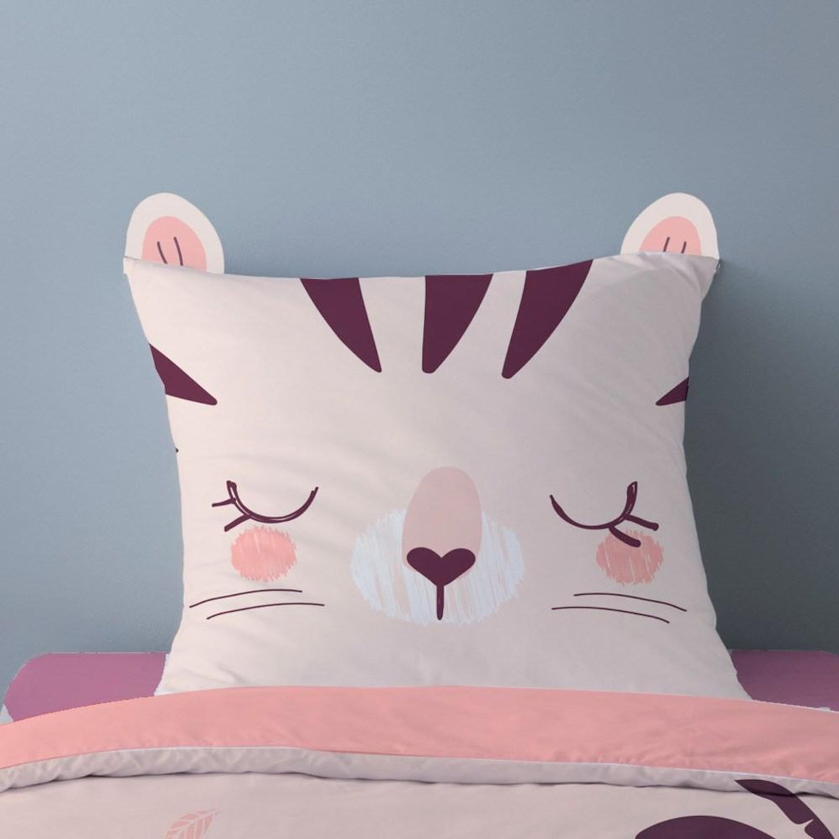 Dourev Housse de couette 140x200 Katie + 1 taie 100% coton