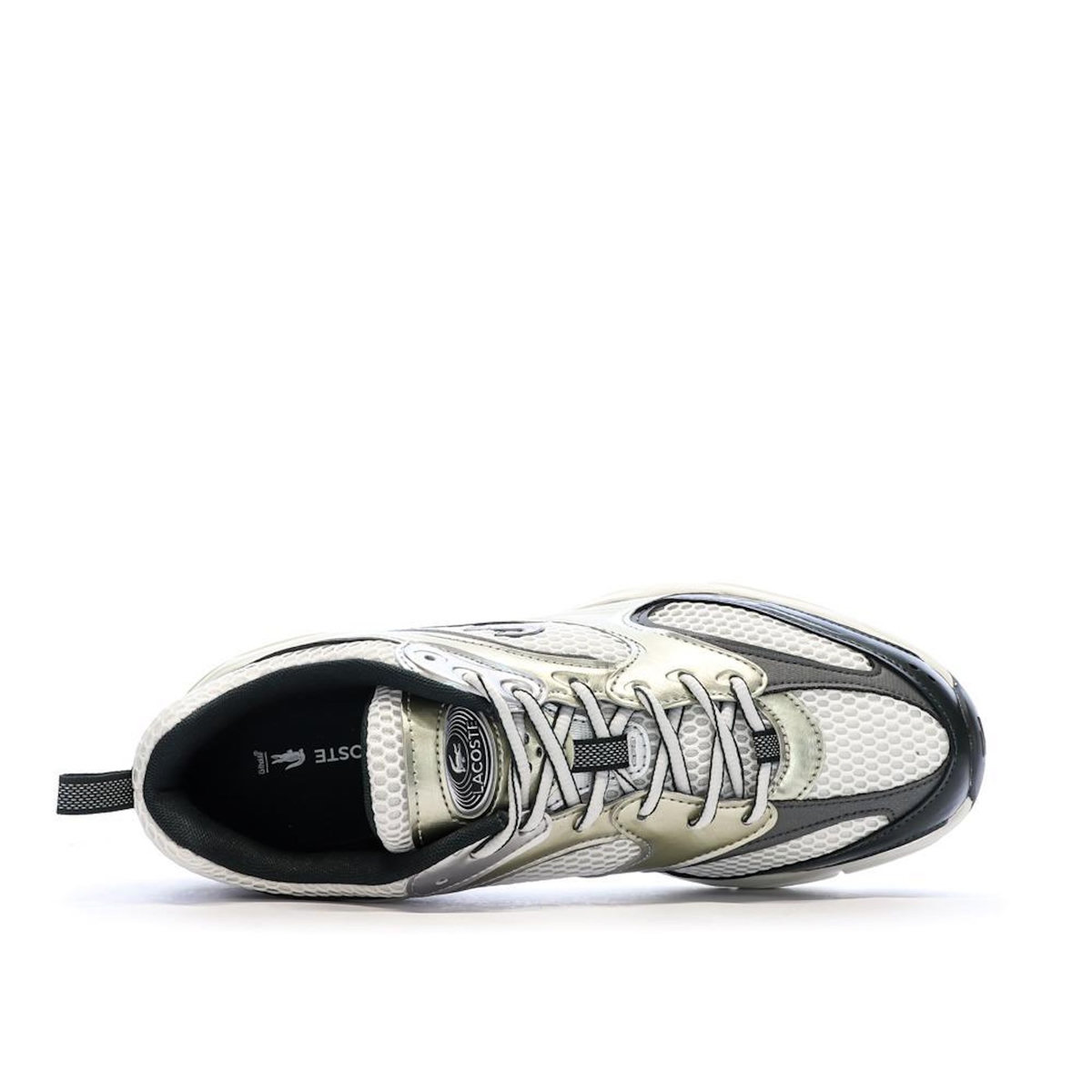 Lacoste Baskets Blanc/Vert/Doré Homme Lacoste Storm 96 2k