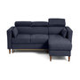 Voir la diapositive 1 : BEST MOBILIER Alicante - canapé d'angle réversible convertible avec têtières - coffre - 4 places - en tissu texturé
