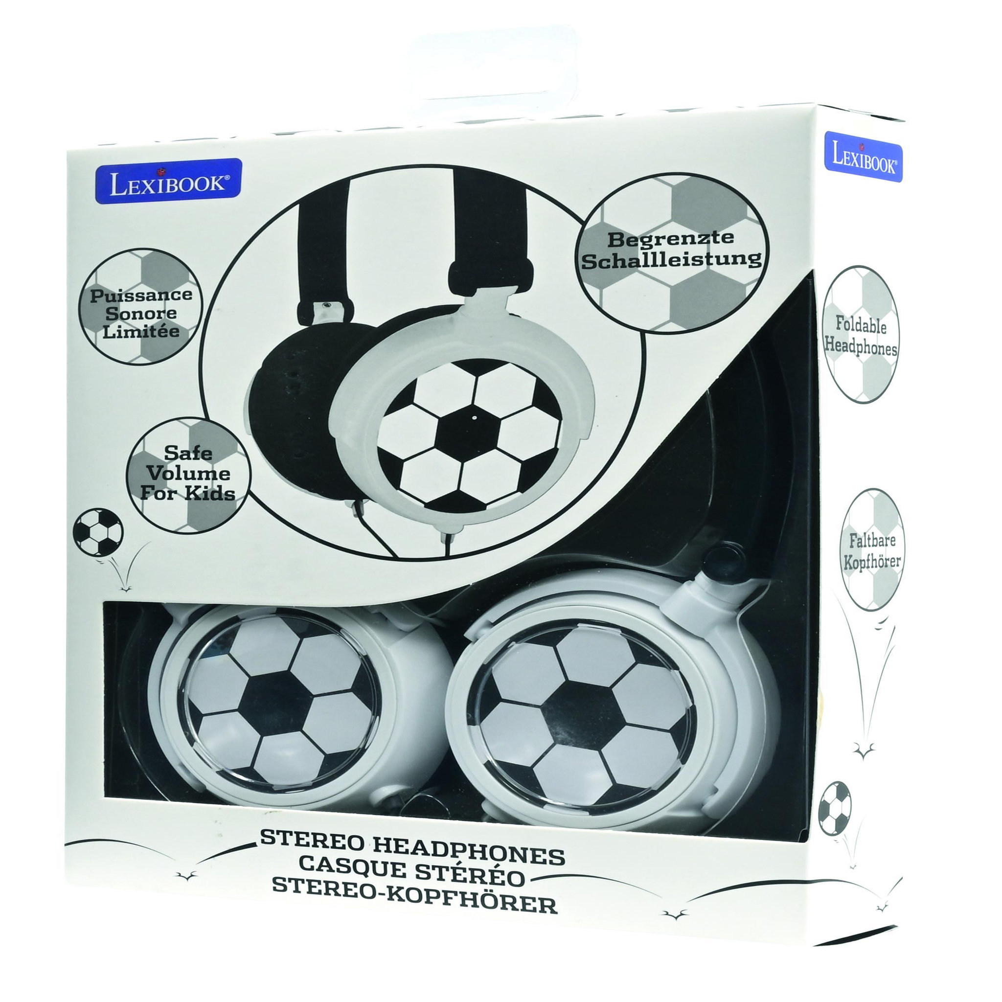 Voir la diapositive 4 : Lexibook Casque stéréo filaire pliable Football avec limitation de volume d'écoute