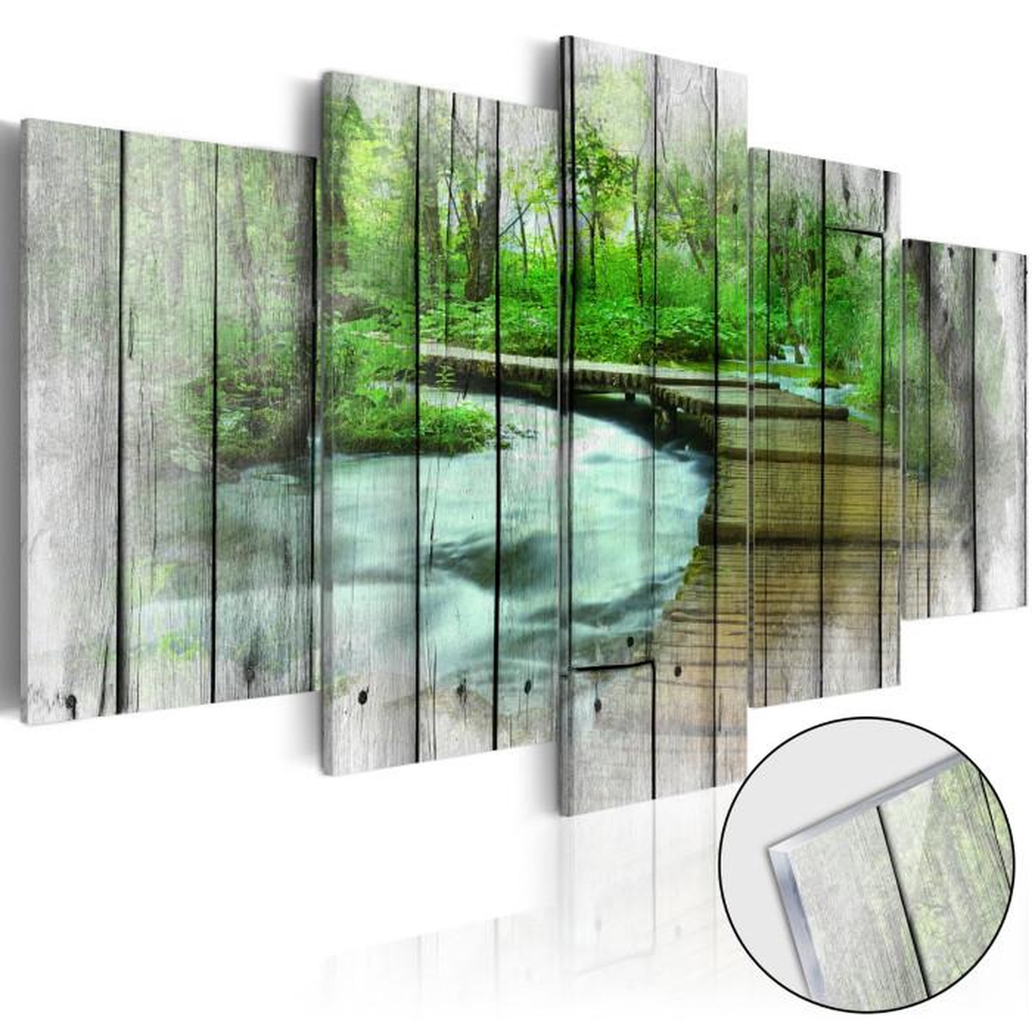 Paris Prix Tableau sur Verre Acrylique  Forest of Secrets. Coloris disponibles : Multicolore