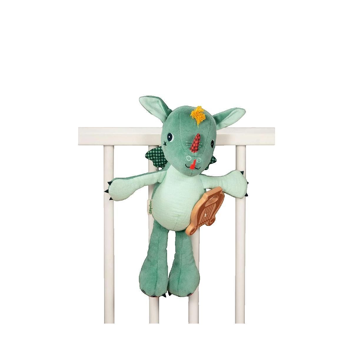 LILLIPUTIENS Peluche musicale Lilliputiens Joe le dragon vert