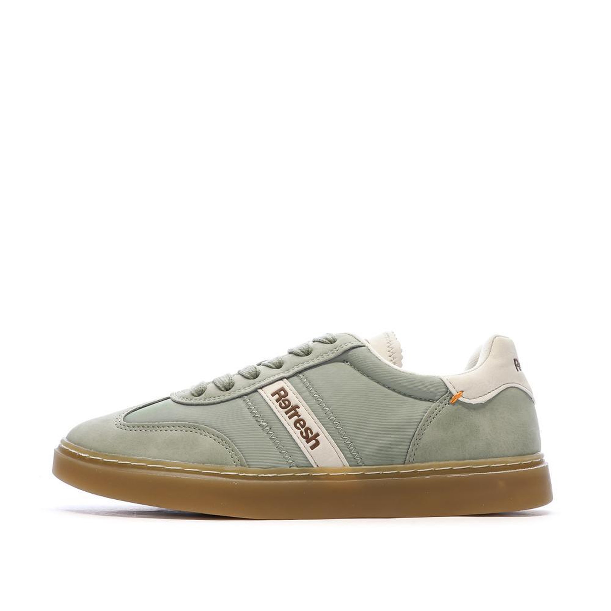 Voir la diapositive 1 : REFRESH Baskets Kaki Femme Refresh 172433