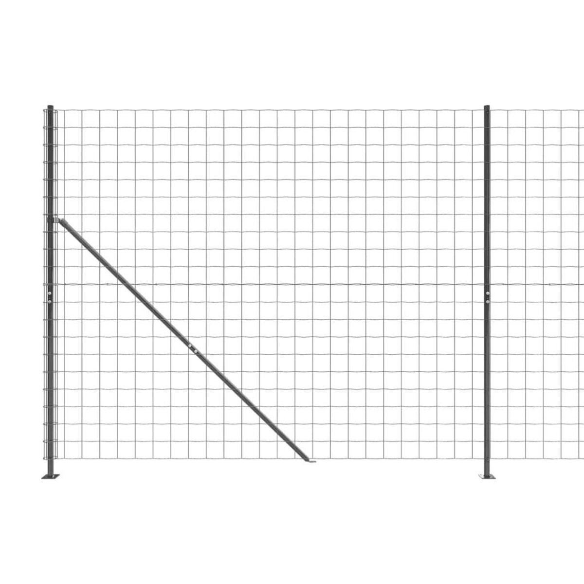 VIDAXL Cloture en treillis metallique avec bride anthracite 1,4x25 m