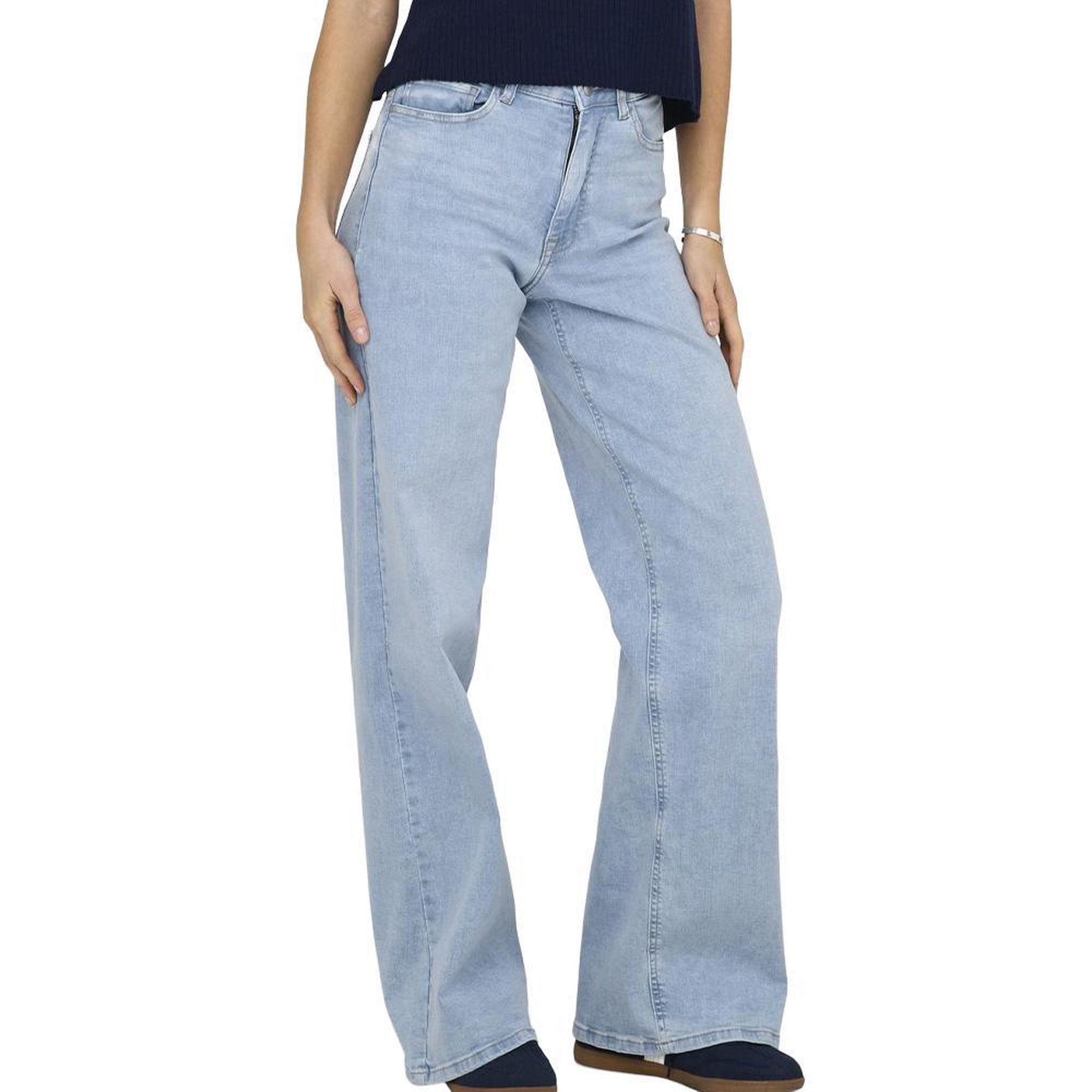 JACQUELINE DE YONG Jean loose femme bleu jdy felina. Coloris disponibles : Bleu