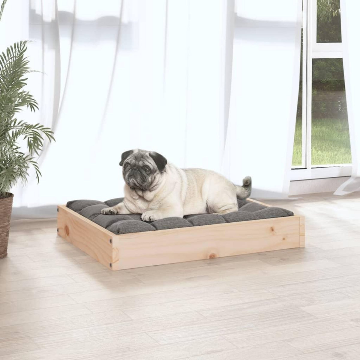 VIDAXL Lit pour chien 61,5x49x9 cm Bois de pin solide