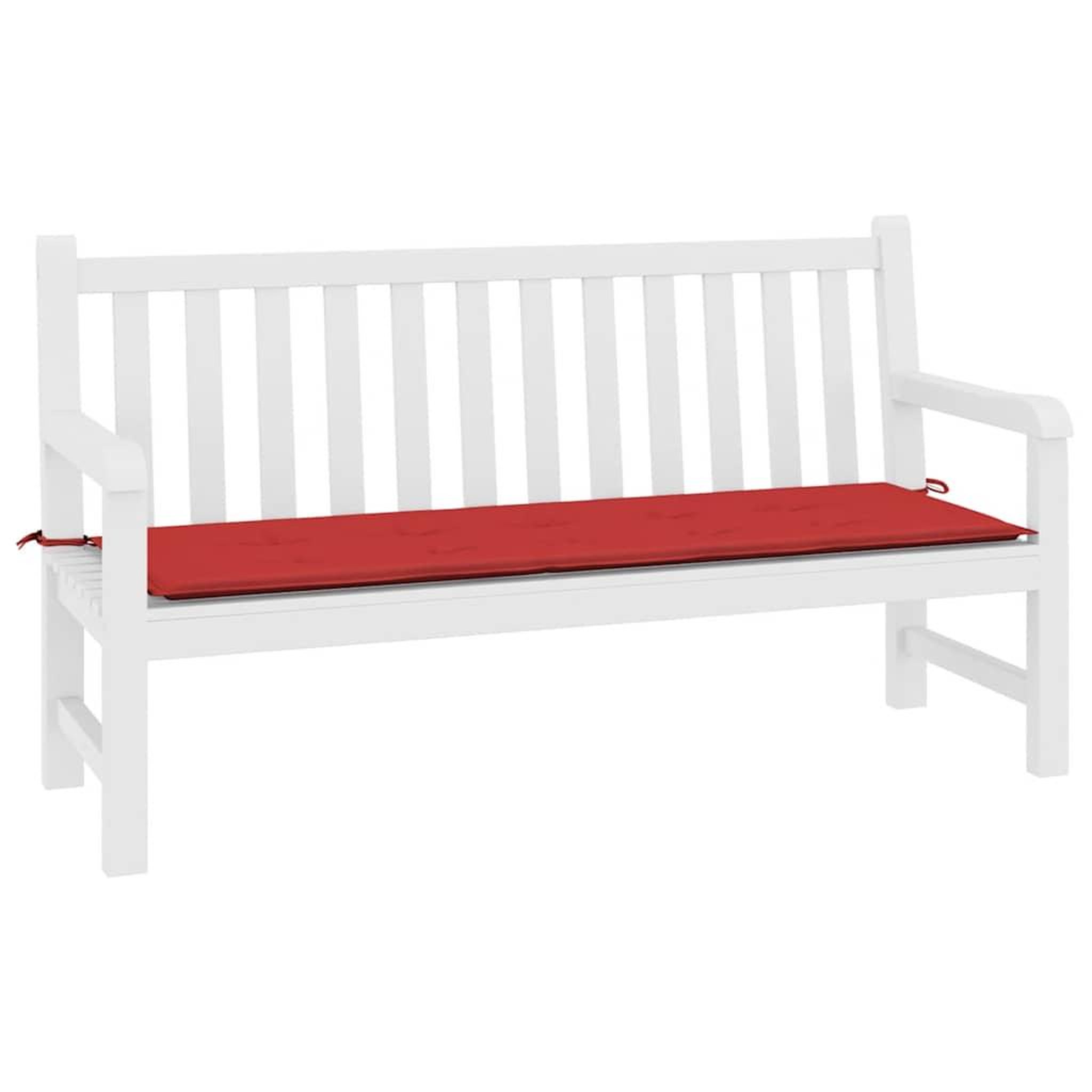Voir la diapositive 3 : VIDAXL Coussin de banc de jardin rouge 200x50x3 cm tissu oxford