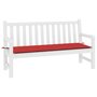 Voir la diapositive 3 : VIDAXL Coussin de banc de jardin rouge 200x50x3 cm tissu oxford