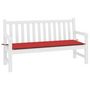 Voir la diapositive 3 : VIDAXL Coussin de banc de jardin rouge 200x50x3 cm tissu oxford