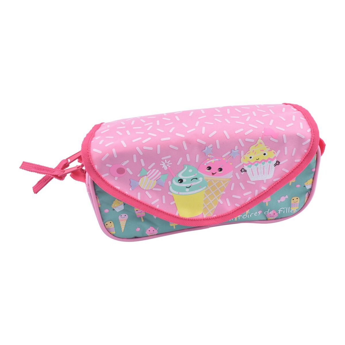 Trousse scolaire pour fille rose à 2 compartiments Snowball - Avenuedusac